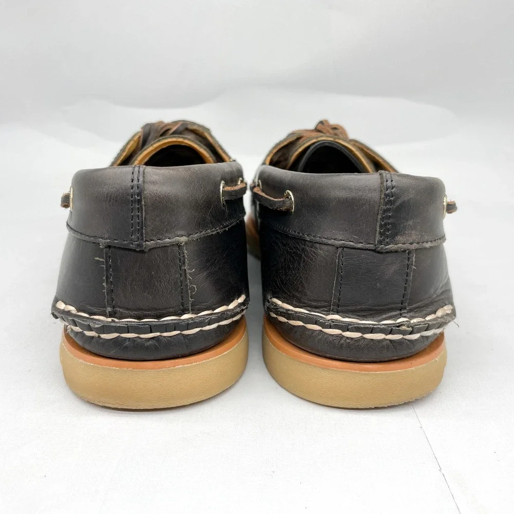 Sperry Gold Cup Authentic Original Boat Shoe Mens 12W Dark Brown Preppy Nautical